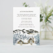 Rustieke Winter Mountain Hotel Accommodatie Invoeg Informatiekaartje (Staand voorkant)