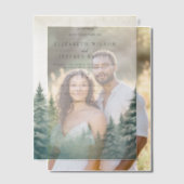Rustieke Winter Mountains bruiloft Vellum Uitnodigingen (Offset (Koppel))