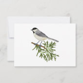 Rustieke Winter Natuur & Pine Dinner RSVP Kaartje (Achterkant)