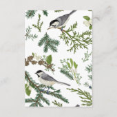 Rustieke Winter Natuur & Pine Wedding Details Informatiekaartje (Achterkant)