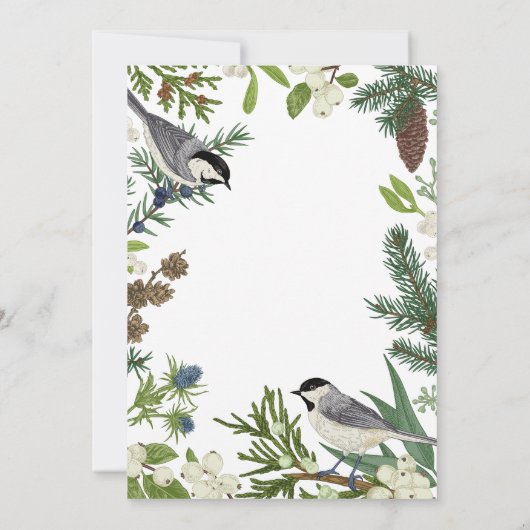 Rustieke Winter Natuur & Pine Wedding Kaart (Achterkant)