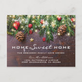 Rustieke Winter Nieuwe Adres Bewegende aankondigin Aankondigingskaart (Voorkant)