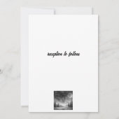 Rustieke Winter Night Mountain Tree Outdoor Weddin Kaart (Achterkant)