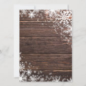 Rustieke Winter Onederland 1e Verjaardag Kaart (Achterkant)