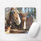 Rustieke Winter Paard Muismat (Met muis)