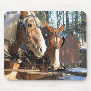 Rustieke Winter Paard Muismat