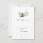 Rustieke Winter Pijnboomtakken Star RSVP (Achterkant)