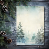 Rustieke Winter Pine Forest Woodland bruiloft Save The Date