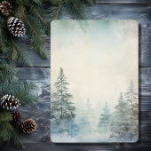 Rustieke Winter Pine Forest Woodland foto bruiloft Save The Date