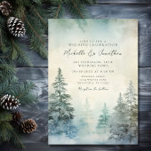 Rustieke Winter Pine Forest Woodland foto bruiloft Save The Date