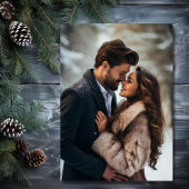 Rustieke Winter Pine Forest Woodland foto bruiloft Save The Date