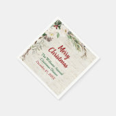 Rustieke Winter Pine Greenery Birch Vrolijk Kerstf Servet (Hoek)
