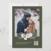Rustieke Winter Pine QR Code RSVP Wedding Kaart (Achterkant)