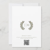 Rustieke Winter Pine Tree Cones Boho Bruiloft QR Kaart (Achterkant)