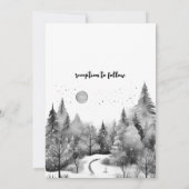 Rustieke Winter Pine Tree Sneeuw Outdoor Wedding Kaart (Achterkant)