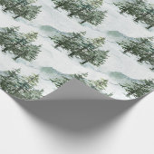 Rustieke Winter Pine Trees Evergreen Forest Cadeaupapier (Hoek)