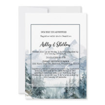 Rustieke Winter Pine Trees Mountain Outdoor Weddin