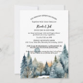 Rustieke Winter Pine Trees Sneeuw Outdoor Wedding Kaart (Voorkant)