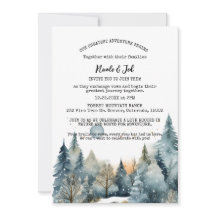 Rustieke Winter Pine Trees Sneeuw Outdoor Wedding