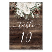 Rustieke Winter Pine Wedding Kaart (Voorkant)