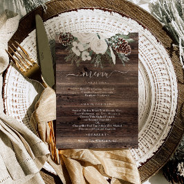 Rustieke Winter Pine Wedding Menu
