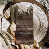 Rustieke Winter Pine Wedding Menu