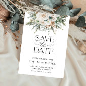 Rustieke Winter Pinecone Save The Date Kaart