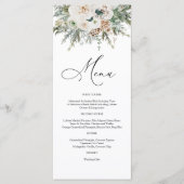 Rustieke Winter Pinecone Wedding Menu (Voorkant)