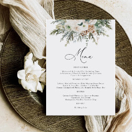 Rustieke Winter Pinecone Wedding Menu