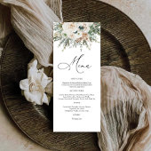 Rustieke Winter Pinecone Wedding Menu