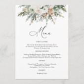 Rustieke Winter Pinecone Wedding Menu (Voorkant)