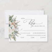 Rustieke Winter Pinecone Wedding RSVP Kaart (Voorkant)