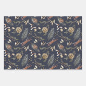 Rustieke Winter Pinecone Wrapping Paper Set (Voorkant 3)