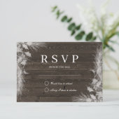 Rustieke Winter RSVP-kaart RSVP Kaartje (Staand voorkant)
