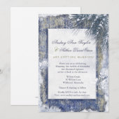 Rustieke Winter Sneeuw Barnwood Bruiloft Kaart (Voorkant / Achterkant)