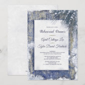 Rustieke Winter Sneeuwschuur Houten repetitie Dine Kaart (Voorkant / Achterkant)