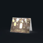 Rustieke Winter Sneeuwvlok Mason Jar Geel Bedankkaart<br><div class="desc">Rustieke Winter Sneeuwvlok Mason Jar Geel Bedankt kaart</div>