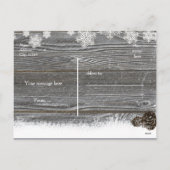 Rustieke winter-sneeuwvlokken & dennenappels brief feestdagenkaart (Achterkant)