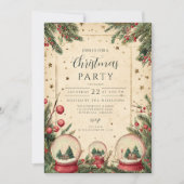 Rustieke Winter Snow Wereldbol Vakantie Kaart (Voorkant)