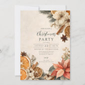 Rustieke Winter Spice Vrolijk Kerstfeest Kaart (Voorkant)