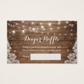 Rustieke Winter String Lights Kant Luier Raffle Visitekaartje (Voorkant)