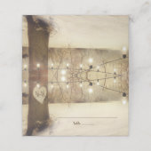 Rustieke Winter Tree Twinkle Lights Wedding Plaatskaartje (Buitenkant ongevouwen)