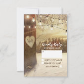 Rustieke Winter Tree Twinkle Lights Wedding RSVP (Voorkant)