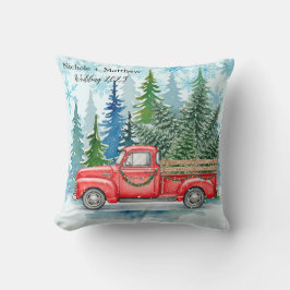 Rustieke Winter Trouwwagen Kussen
