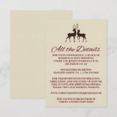 Rustieke winter vakantie dennen bruiloft detailkaa kaart (Voorkant / Achterkant)