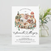 Rustieke Winter Vakantie Favoriete Dingen Party Kaart (Staand voorkant)