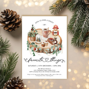 Rustieke Winter Vakantie Favoriete Dingen Party Kaart