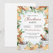 Rustieke Winter Vakantie Kerstfeest Kaart (Voorkant / Achterkant)