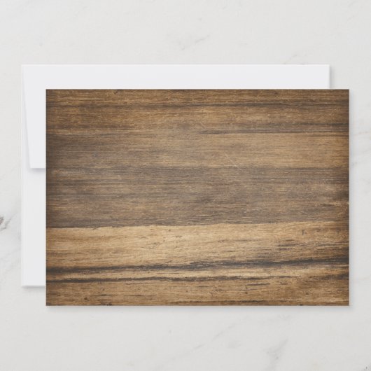 Rustieke Winter Vakantie Kerstmis Diner uitnodigin Kaart (Achterkant)