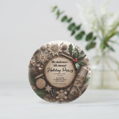 Rustieke Winter Vakantie Land Kerstfeest Kaart (Staand voorkant)